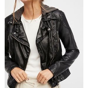 Free People SOLD OUT Leather Vegan Jacket
